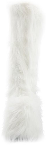 Ellie Shoes Women's 500-Fuzz Boot, White, 8 US/8 M US
