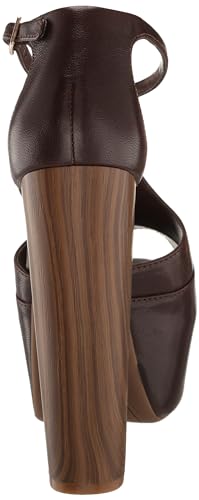 Jessica Simpson Women's Dany T-Strap Platform Sandal Wedge, Ganache, 12