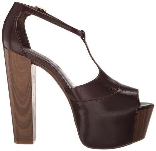 Jessica Simpson Women's Dany T-Strap Platform Sandal Wedge, Ganache, 12