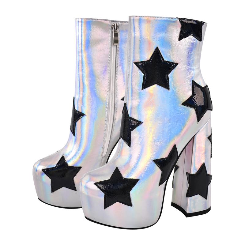 Silver Star onlymakerheels Go Go Boots