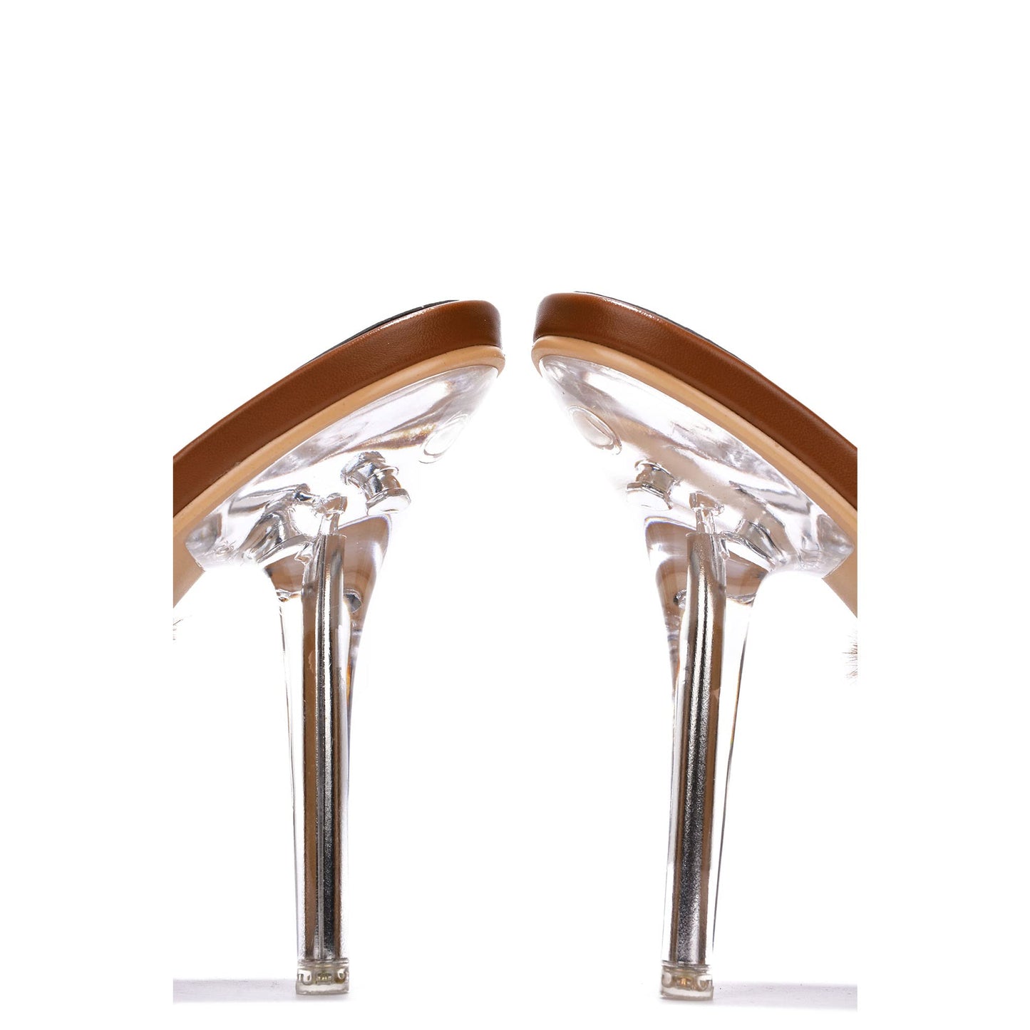 Cape Robbin Obrey Women Faux Fur Open Toe Stiletto Mule Heel Sandal (Tan, numeric_7)