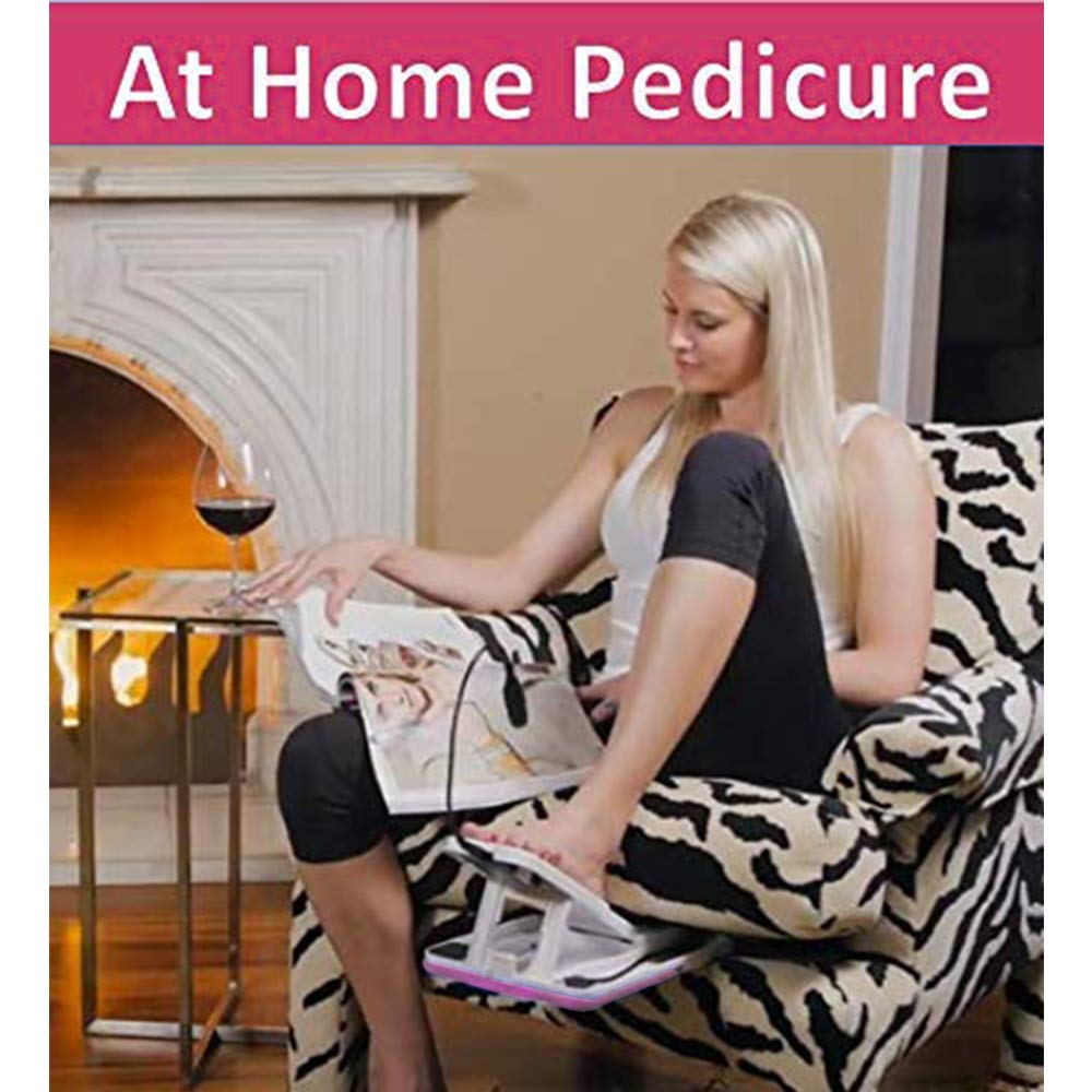 Stedi Pedi - Professional Home Pedicure Kit - Includes Task Light - Paint Nails with Ease Using Pedi Assistant Tool - DIY for Women of All Ages (Pink))