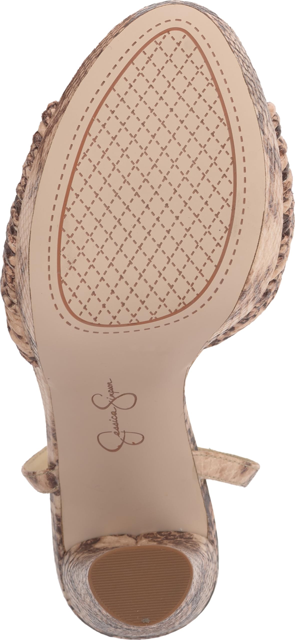 Jessica Simpson Women's Immie Platform Sandal, Natural Snake Print, 8