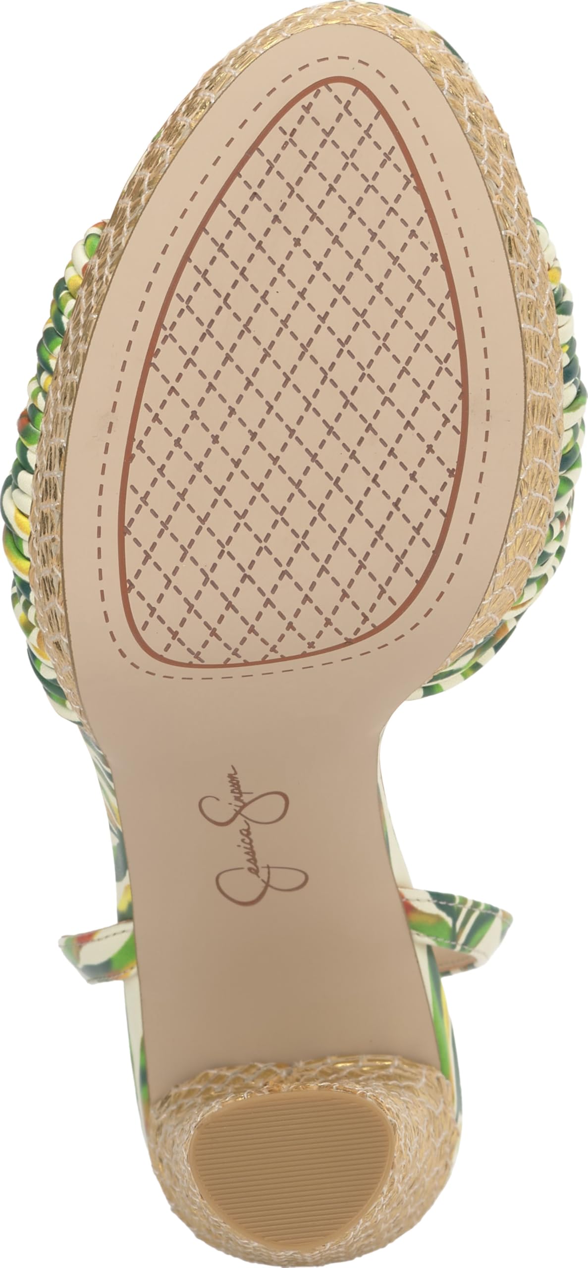 Jessica Simpson Women's Immie Platform Sandal, Green Multi Jungle Jacquard, 11