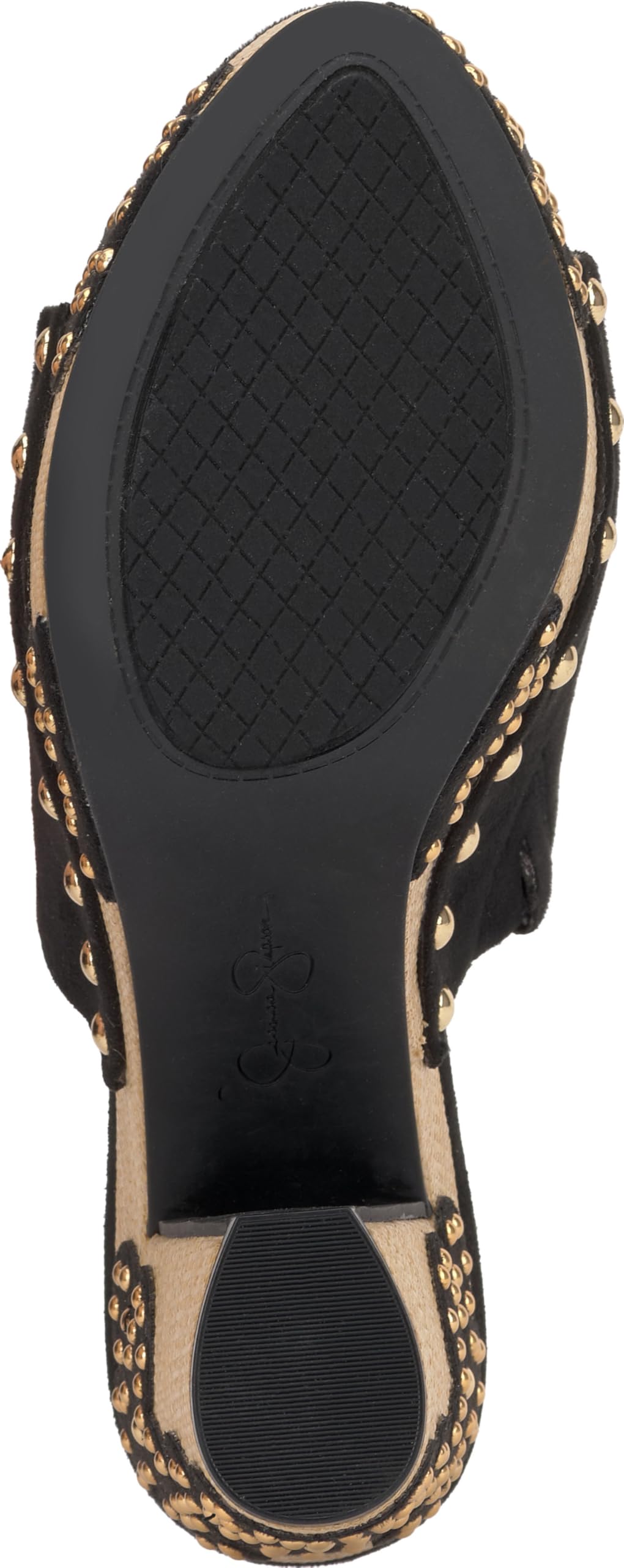 Jessica Simpson Women's Shelbie Platform Sandal, Black Supreme Microsuede, 7.5