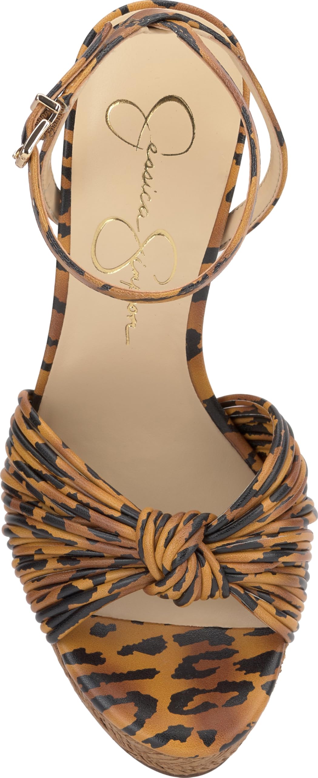 Jessica Simpson Women's Immie Platform Sandal, Natural Tiger Print, 11