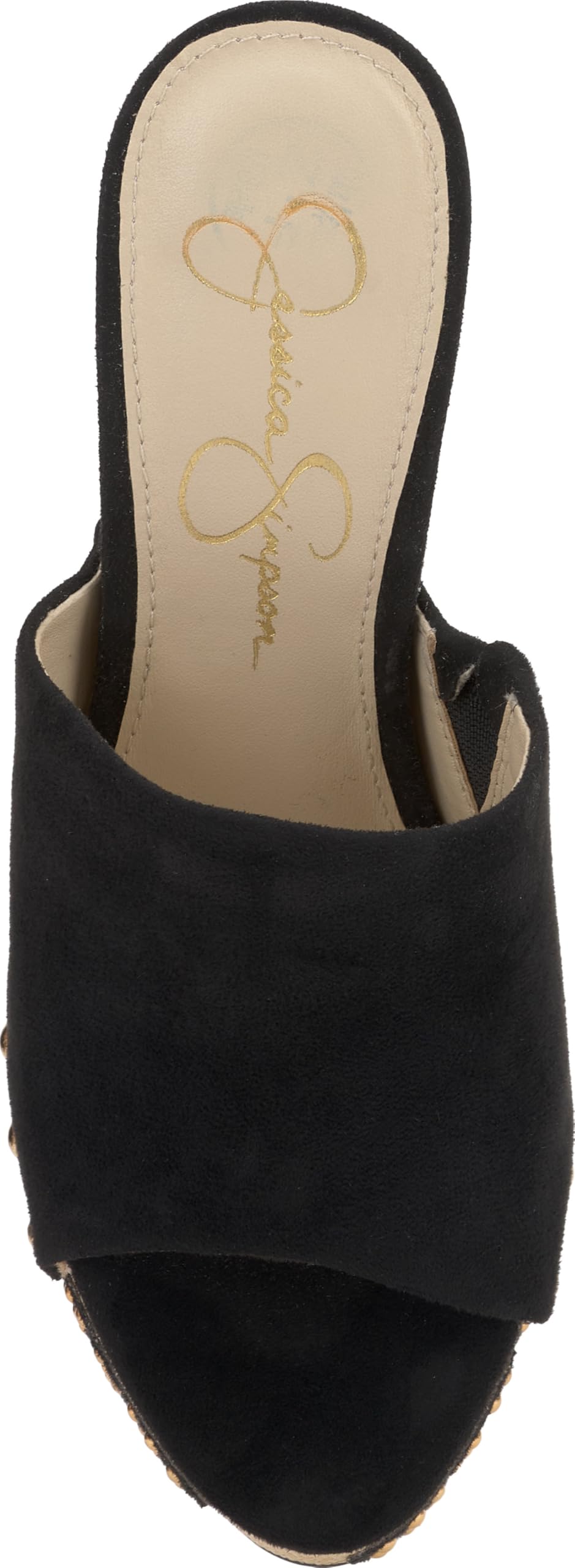Jessica Simpson Women's Shelbie Platform Sandal, Black Supreme Microsuede, 7.5