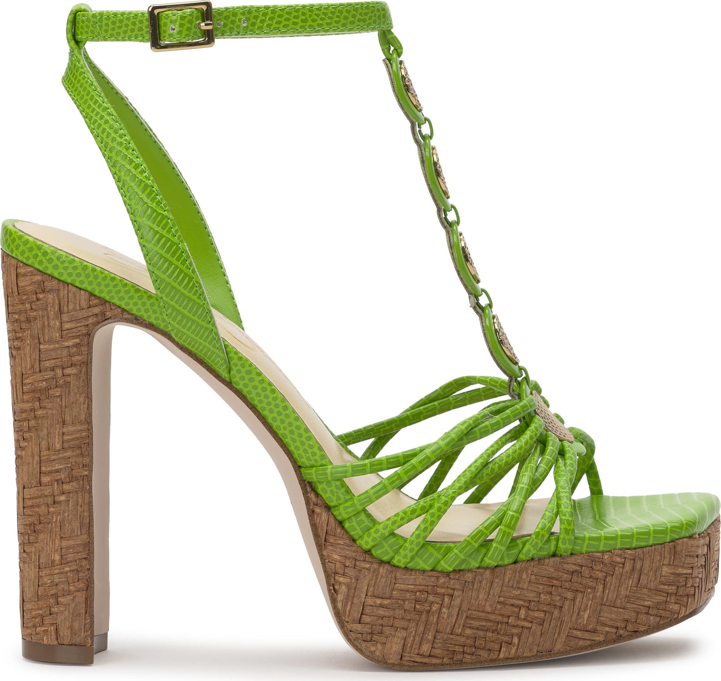 Jessica Simpson Women's Colero Platform Sandal, Lizard Green Mini Lizard, 7