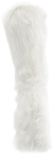 Ellie Shoes Women's 500-Fuzz Boot, White, 8 US/8 M US