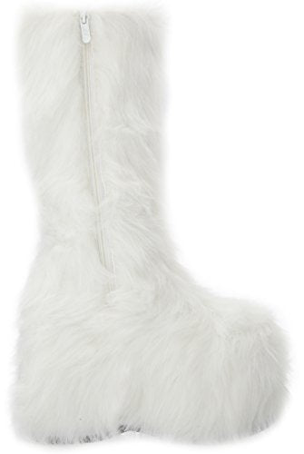 Ellie Shoes Women's 500-Fuzz Boot, White, 8 US/8 M US