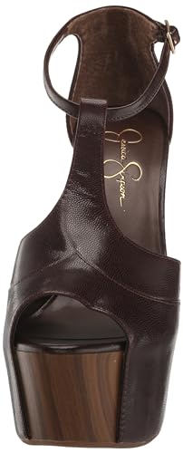 Jessica Simpson Women's Dany T-Strap Platform Sandal Wedge, Ganache,