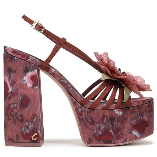 Circus NY By Sam Edelman Women's Siena Flower Heeled Sandal, Spiced Merlot Multi, 7
