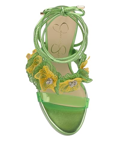 Jessica Simpson Iyla Flower Double Platform Sandal, Bright Green, 9.5