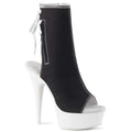 denova's Women's Canvas Very High Heel Lace Up Platform Pole Dance Ankle Boot with Zipper (12,Black 3)