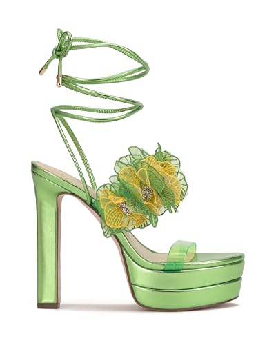 Jessica Simpson Iyla Flower Double Platform Sandal, Bright Green, 9.5