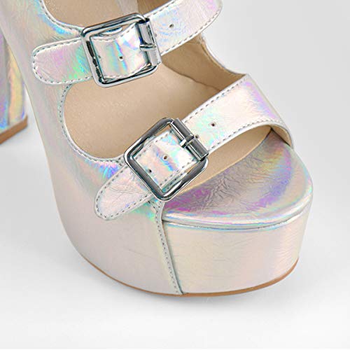 onlymakerheels Womens Heeled Sandals Peep Open Toe Ankle Boots Wrap Buckle Strap High Chunky Heels Zipper Sandals Phantom Size15