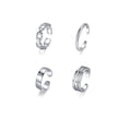 PWUEITR 4Pcs/1Set Adjustable Gold Silver Toe Rings for Women Knuckle Tail Ring Simple Summer Beach Open Toe Rings Set Foot Jewelry,silver