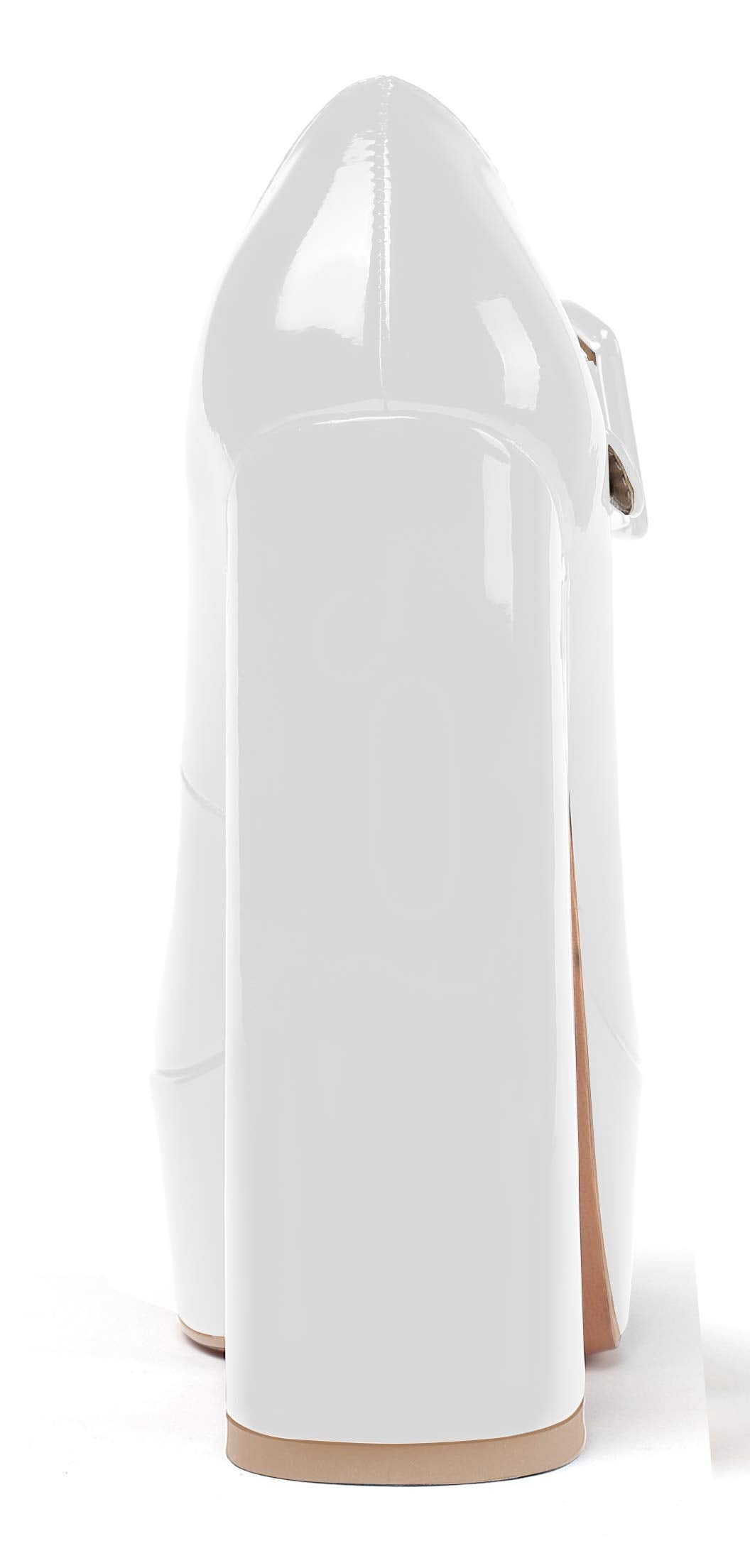 White Eldof Women's Platform Mary Jane Pumps