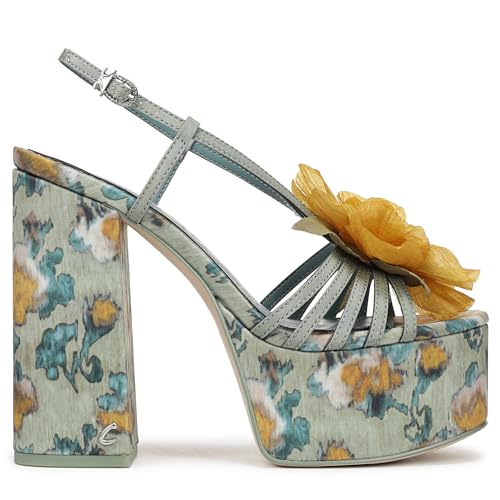 Circus NY By Sam Edelman Women's Siena Flower Heeled Sandal, Cool Mint Multi, 7
