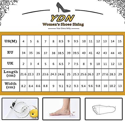 YDN Women's Platform Heeled Sandals Open Round Toe Chunky High Heels Backless Ankle Strap Sexy Casual Shoes for Spring Summer Party Navy Blue