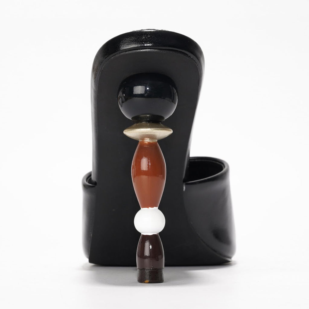 Cape Robbin Women's High Heels - Dressy Heeled Sandals for Women - Slip On Mules with Square Toe (Hermione) Black