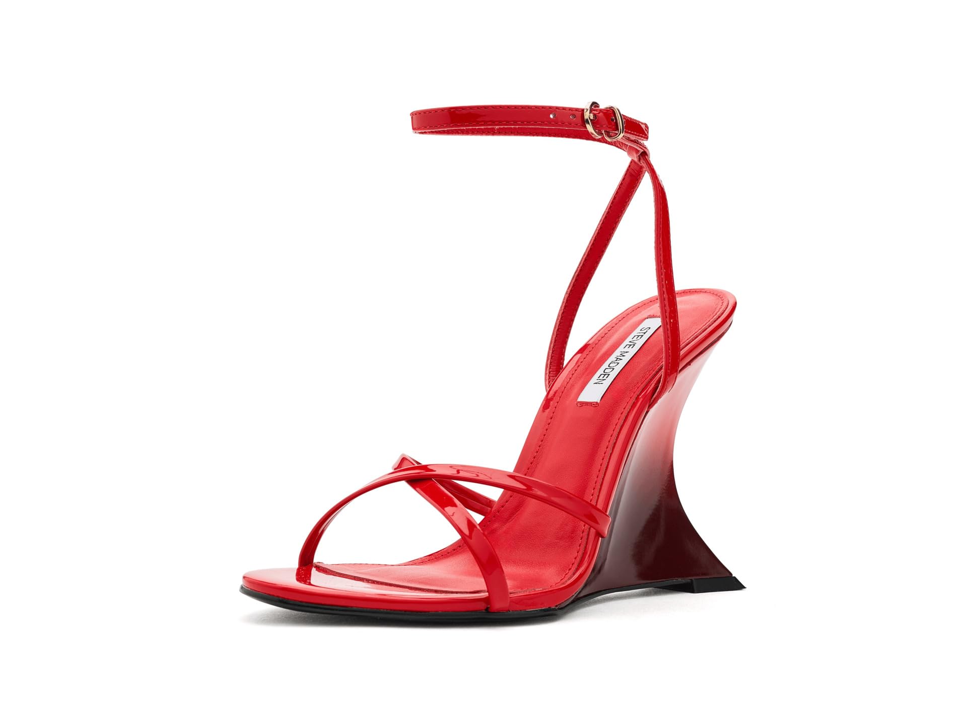 Steve Madden Womens Layers Red Patent 6.5 M