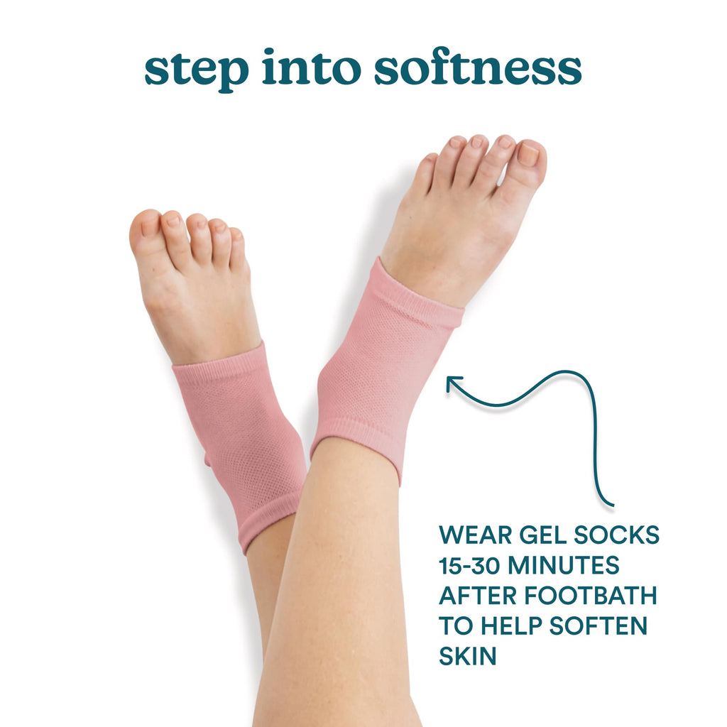 Homedics Bubble Bliss® Deluxe Footbath Gift Set – Heated Foot Spa with Invigorating Bubbles, 3 Massage Attachments, Pumice Stone, Moisturizing Heel Socks & Splash Guard for Ultimate Relaxation