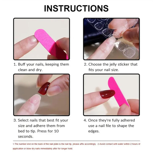 48Pcs Square Press on Nails Long & Press on Toenails Set, White French Tip Press on Nails with Cherry Design False Nails Short Press on Toe Nails Full Cover Stick on Nails for Women