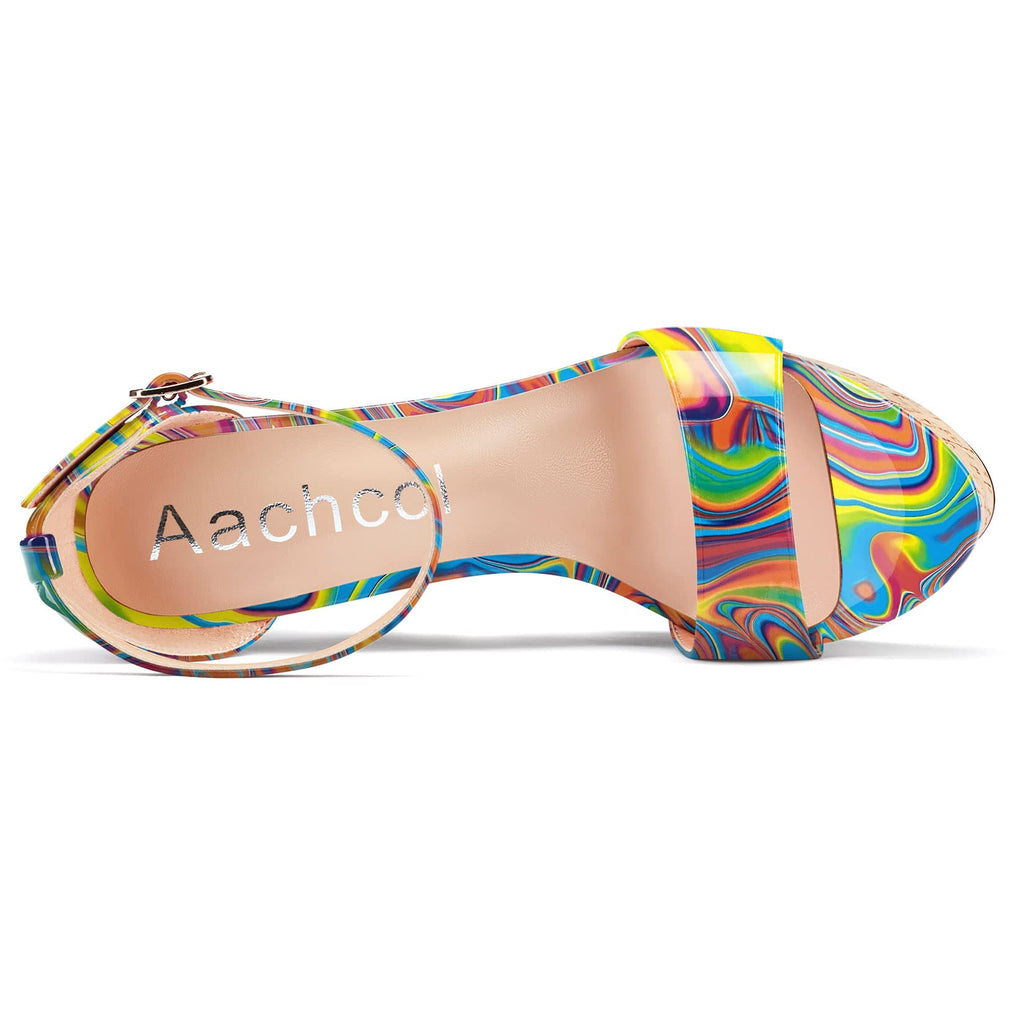 Rainbow Aachcol Women Platform Wedge