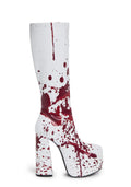 Dolls Kill Scream Queen Gogo Boots by Trickz N' Treatz, White, 11