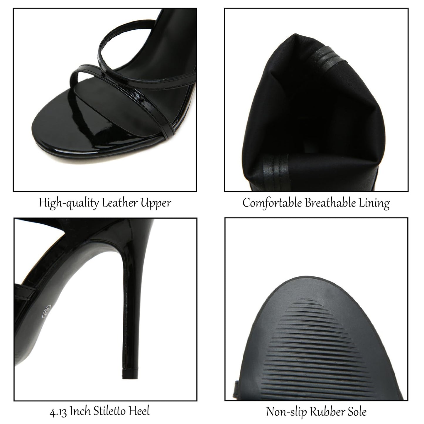 LOVEHEYNEW Women's Stretchy Cloth Gladiator Stiletto Sandals Sexy Open Toe High Heels Comfortable High Top Elastic Ankle Boot Summer Wedding Party Dating Dress Shoes