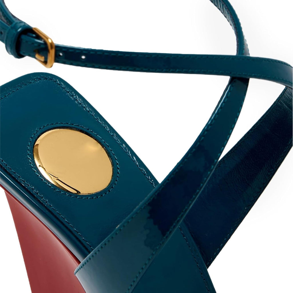 CAGLGLZ Wedge Sandals for Women Strappy Wedge Heels Pointed Open Toe Heeled Sandals Buckle Ankle Strap Pumps Sexy Wedding Dress Shoes(red,9)