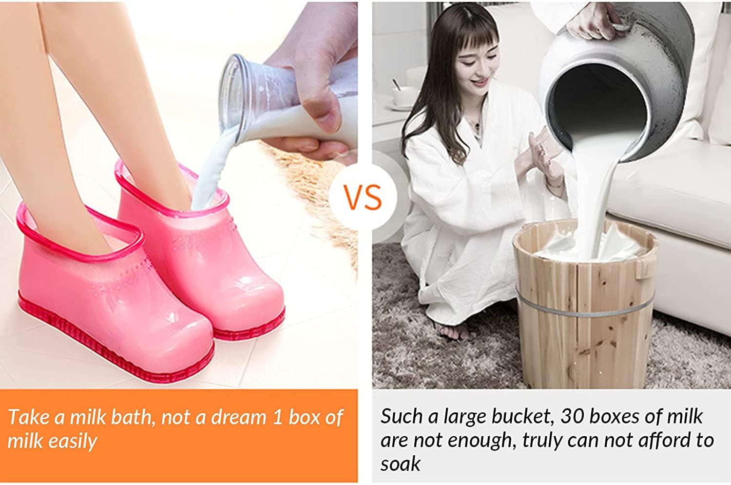 WMHYLYH Movable Foot Soaker, Portable Feet Soaking Tub Massage Foot Bath Shoes, Bath Massager Basin Pedicure Feet Spa Shoes for Thermal Massage to Promote Blood Circulation (Medium, Blue)