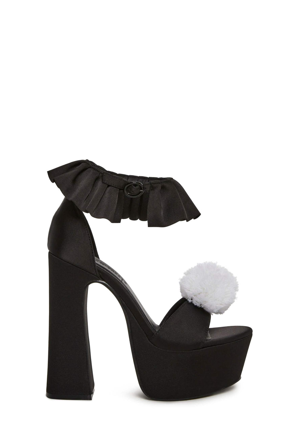 Dolls Kill Revelation Clown Heel by Trickz N’ Treatz – Women’s Vegan Leather Platform Heels with Pom Poms, 10