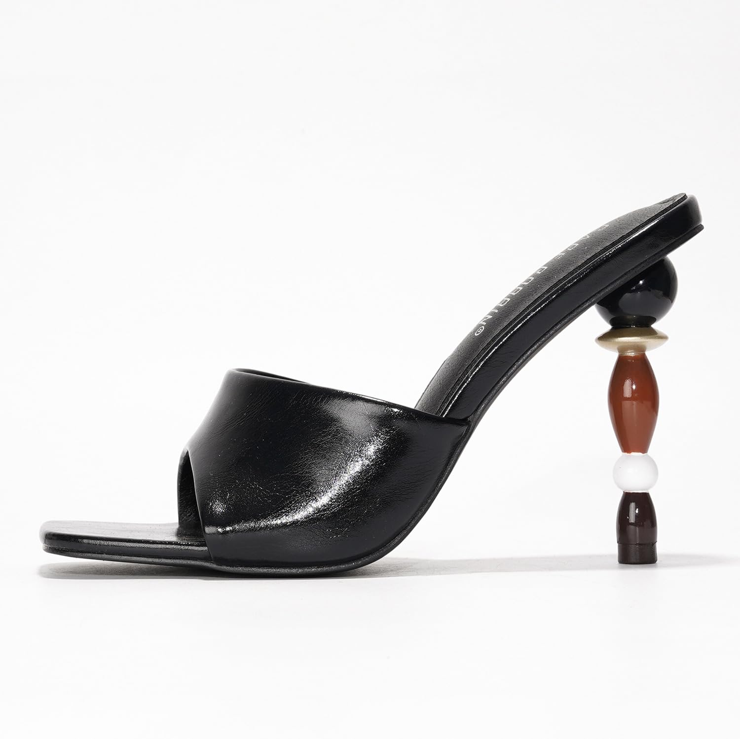 Cape Robbin Women's High Heels - Dressy Heeled Sandals for Women - Slip On Mules with Square Toe (Hermione) Black