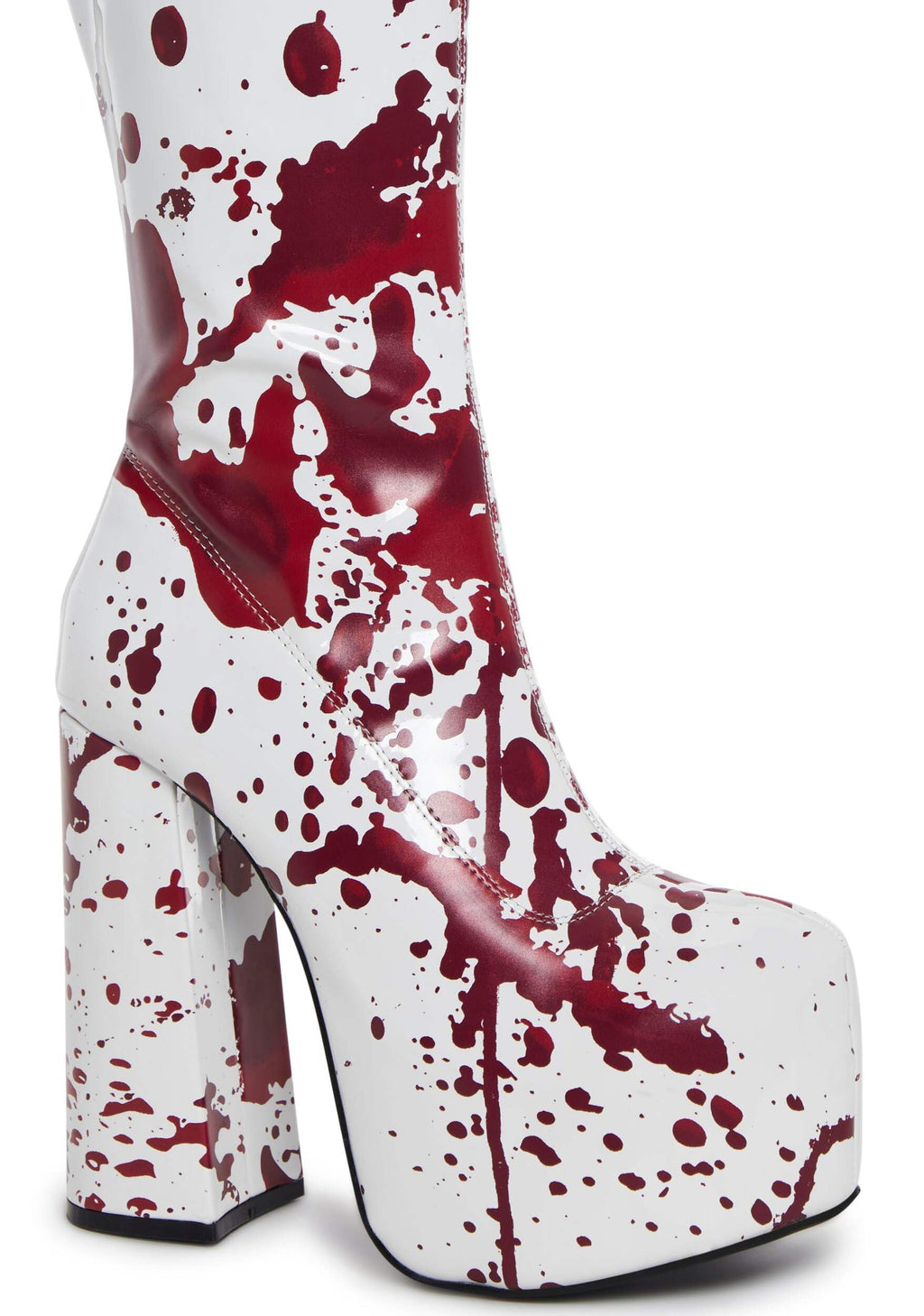 Dolls Kill Scream Queen Gogo Boots by Trickz N' Treatz, White, 11