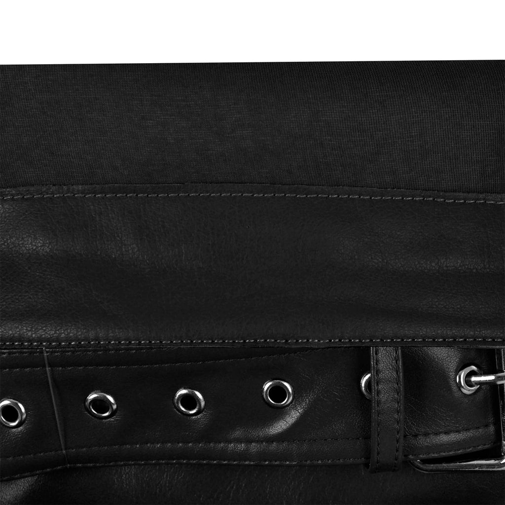 onlymakerheels Multi Buckle Strap Over the Knee Pointed Toe Belts Stiletto Heeled Booty Thigh High Black Size12