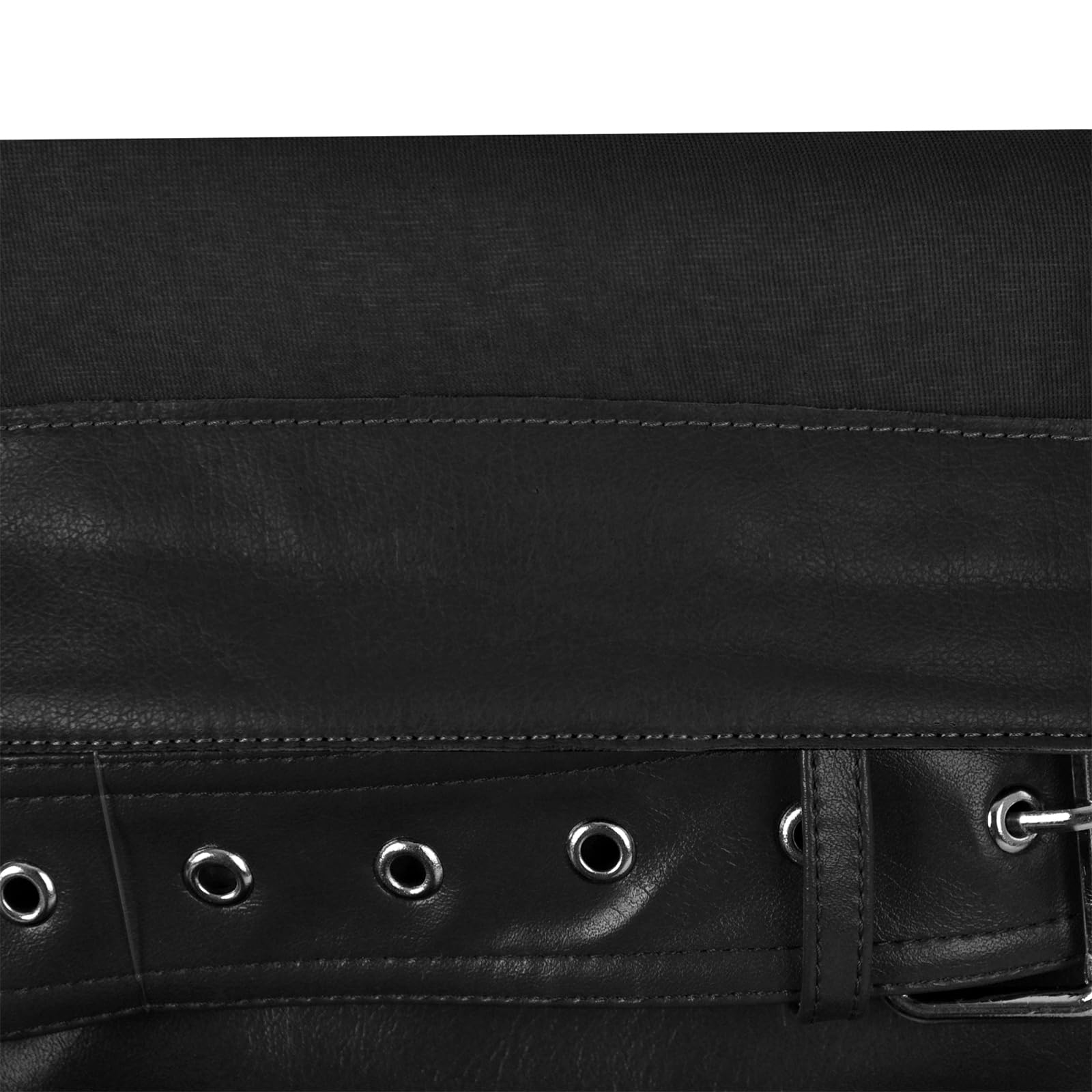 onlymakerheels Multi Buckle Strap Over the Knee Pointed Toe Belts Stiletto Heeled Booty Thigh High Black Size12