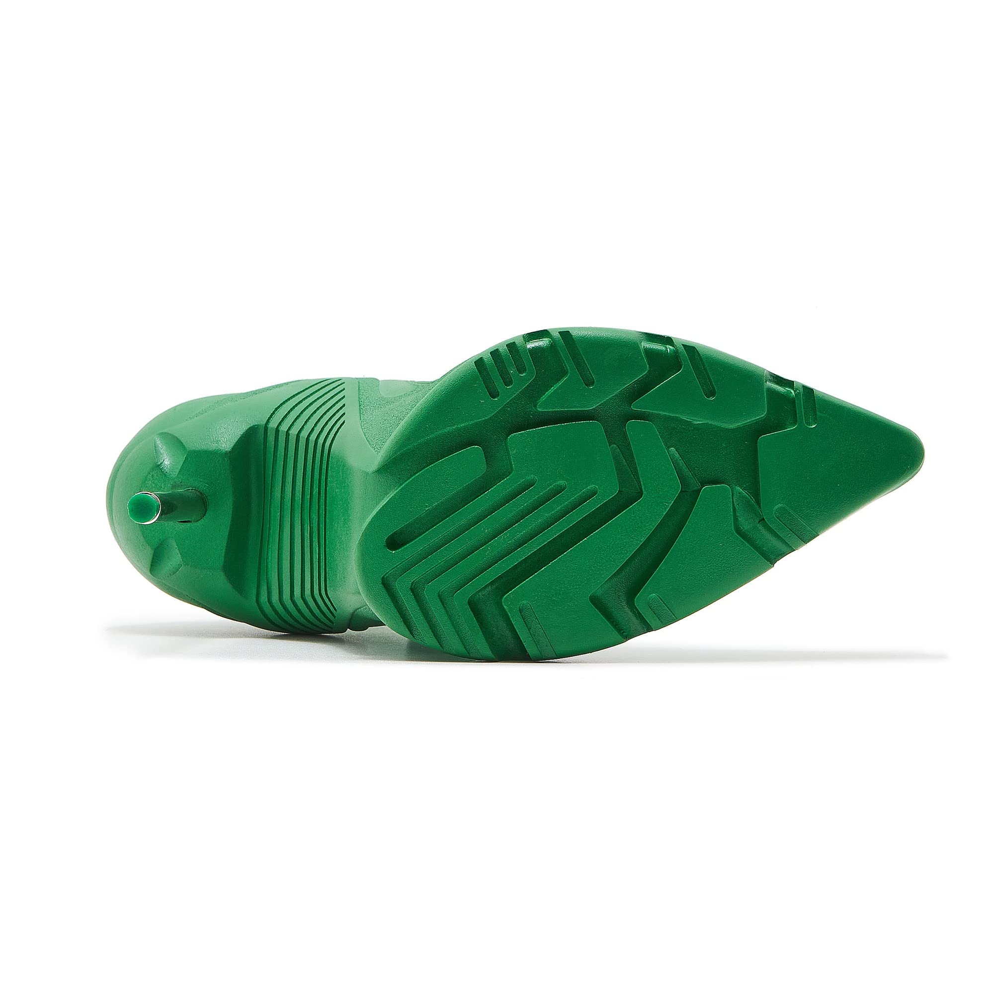 Tsrenlmln Women's Ankle Boots High Heel Boots for Women Fashion Pointed Toe Stiletto Boots Womens Elastic Fabric 8cm Heel Pull-On Short Boots Green Boots