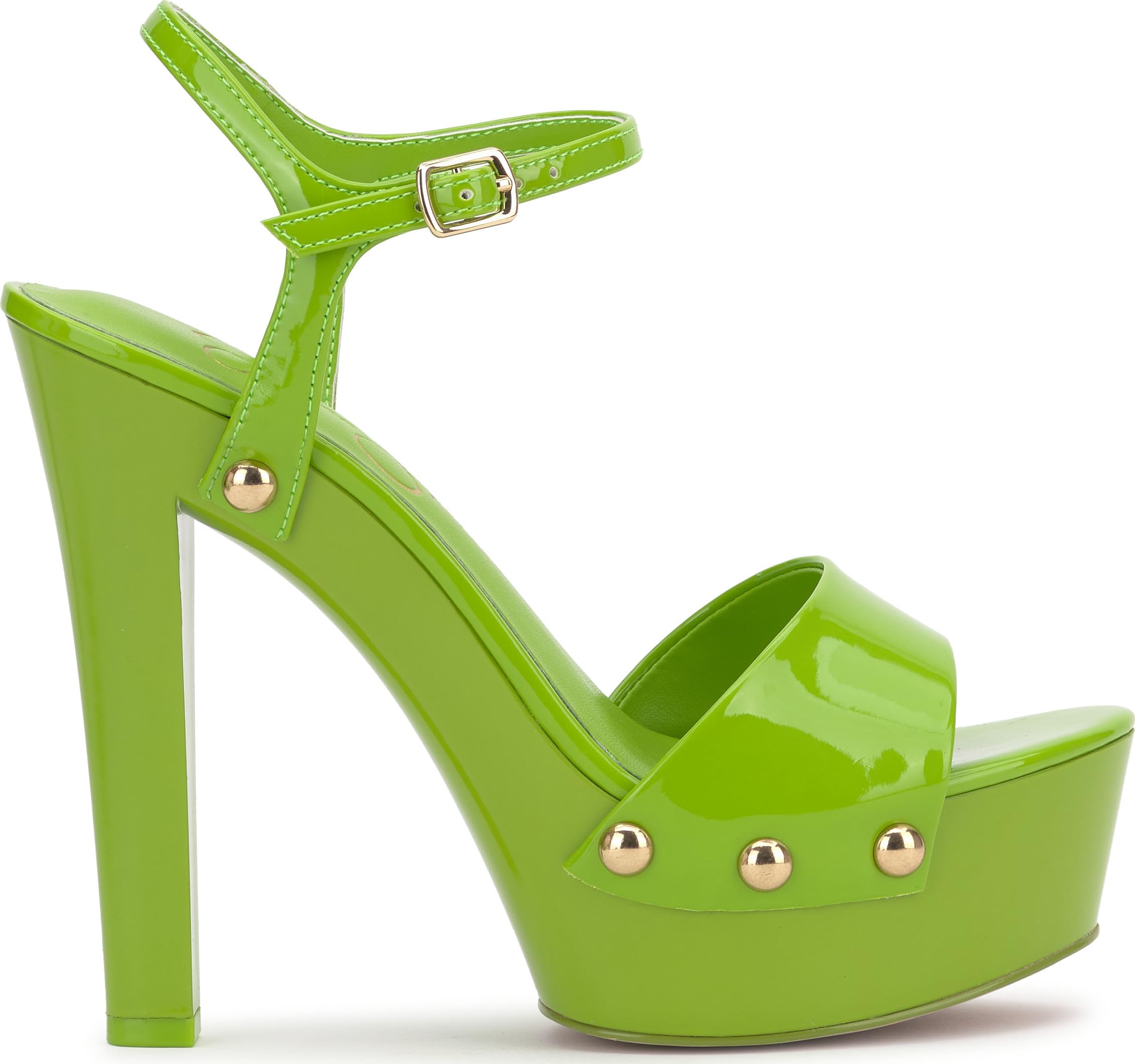 Jessica Simpson Women's Calenta Platform Sandal, Lizard Green Patent