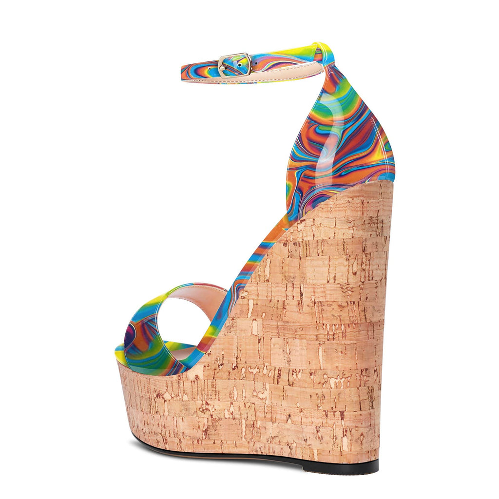 Rainbow Aachcol Women Platform Wedge