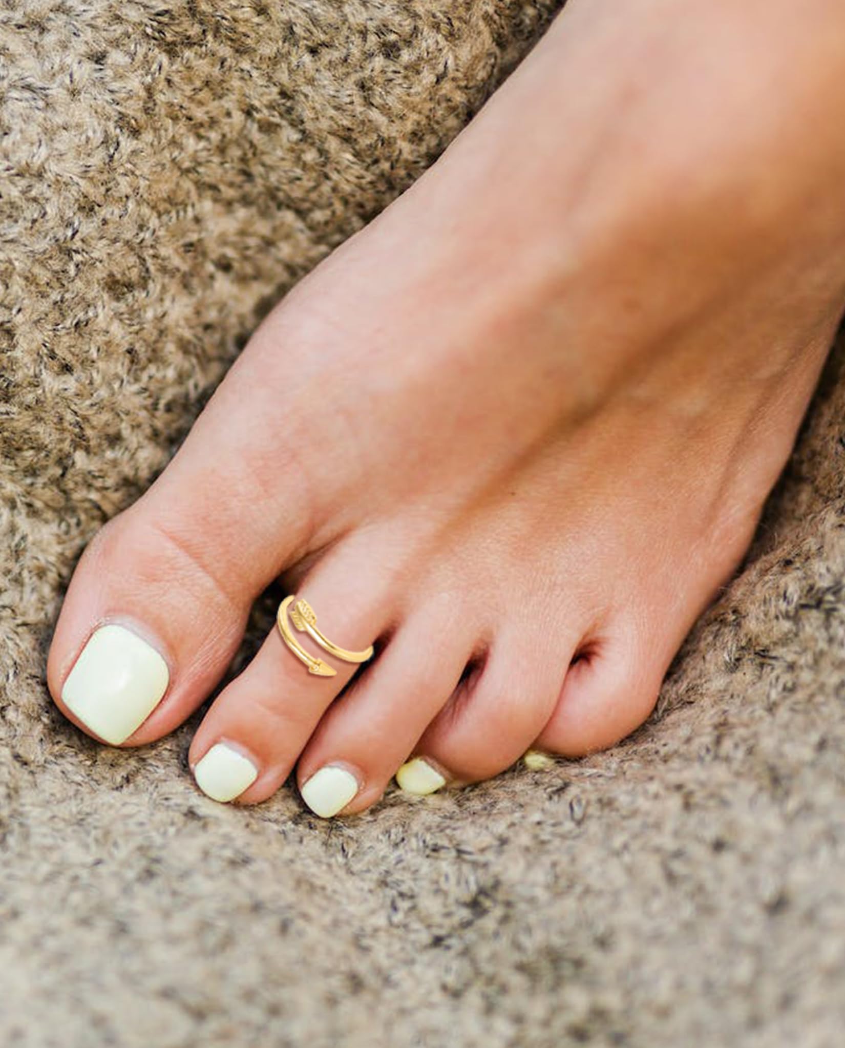 Ofeiyaa 12PCS 18k Gold Plated Open Toe Rings CZ Wave Twist Arrow Celtic Knot Heart Thin Band Ring Knuckle Finger Stacking Tail Ring Pack Beach Foot Jewelry Set For Women Adjustable