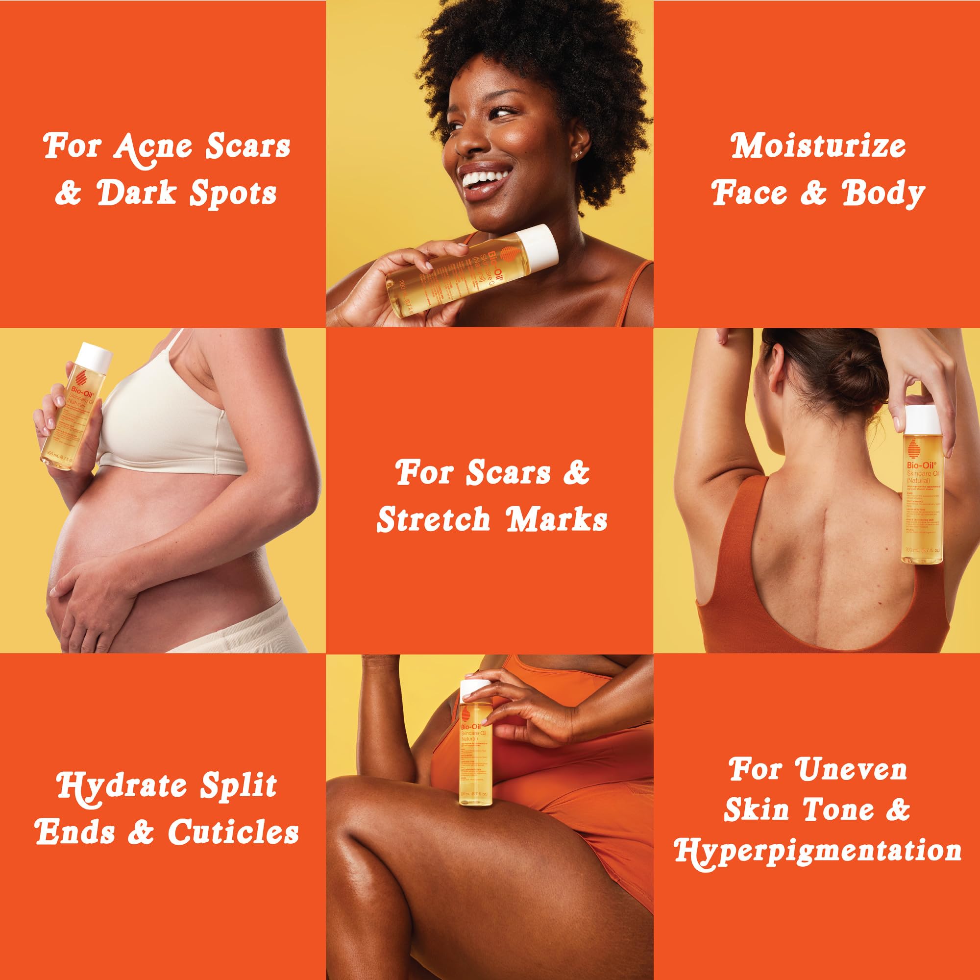 Bio-Oil Natural Skincare Oil Serum, Face and Body Moisturizer with Chamomile, Rosehip, and Lavender Oil, for Scars, Stretch Marks, Sensitive Skin, All Skin Types, 2 Oz