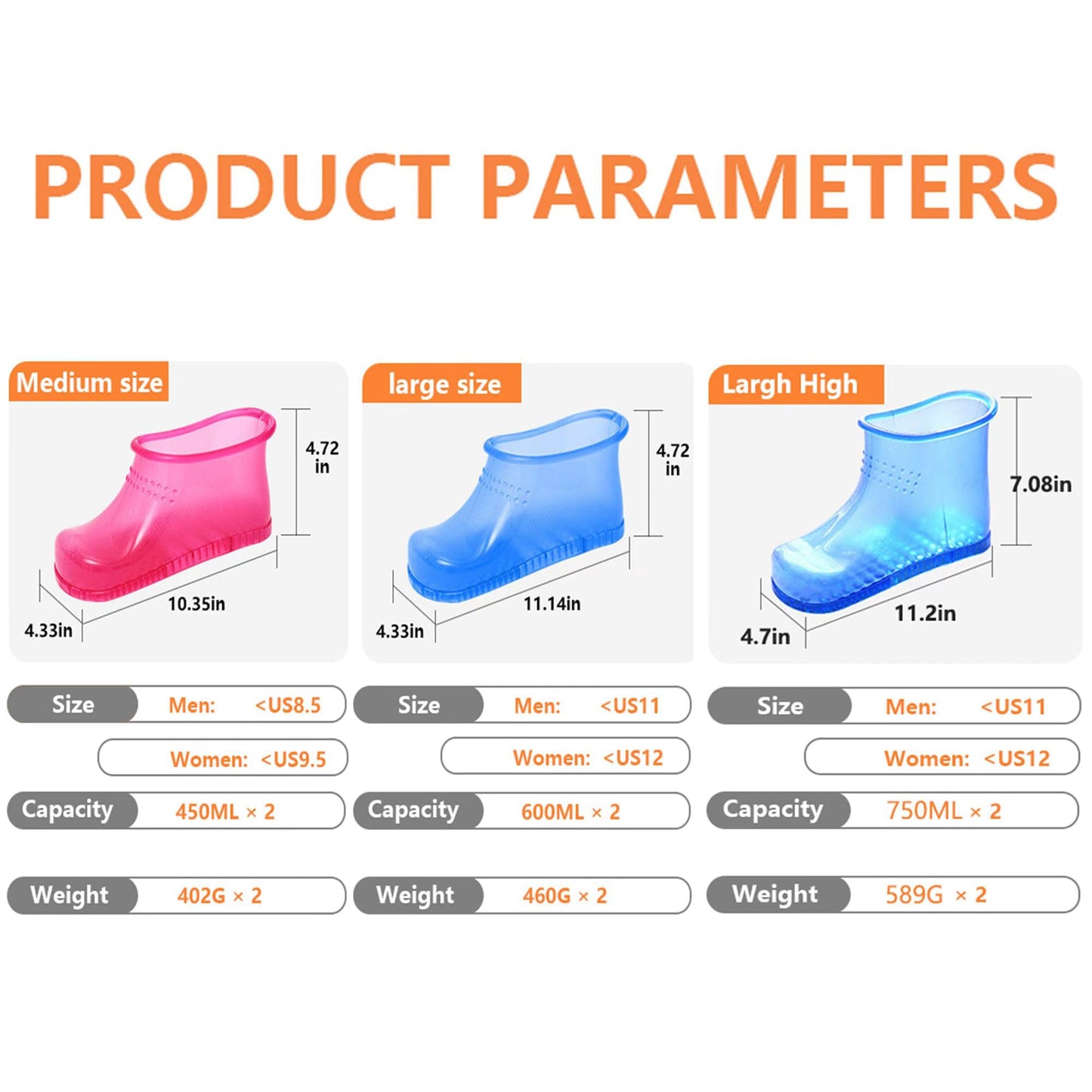 WMHYLYH Movable Foot Soaker, Portable Feet Soaking Tub Massage Foot Bath Shoes, Bath Massager Basin Pedicure Feet Spa Shoes for Thermal Massage to Promote Blood Circulation (Medium, Blue)