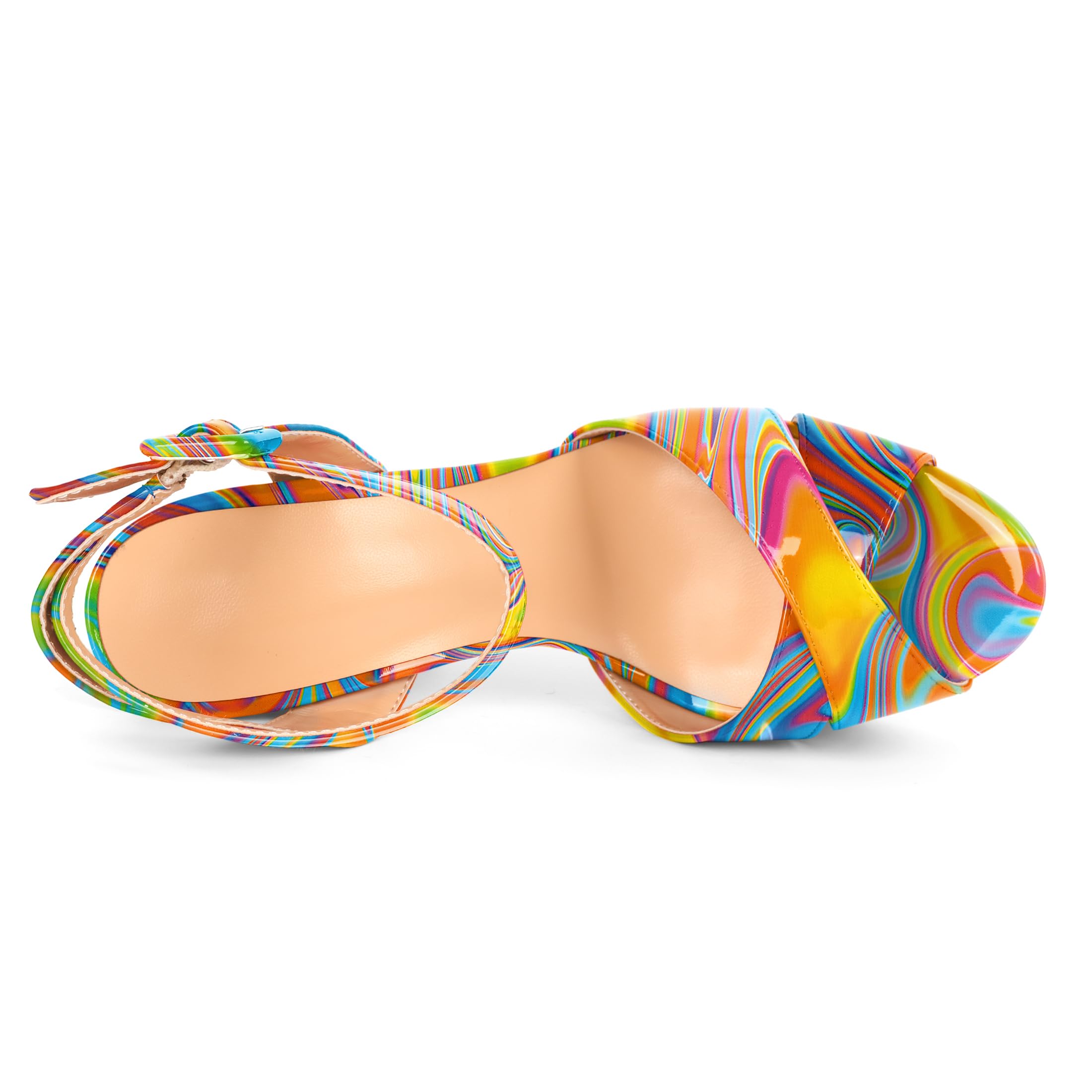 Rainbow Eldof Women's Platform Chunky High Heel