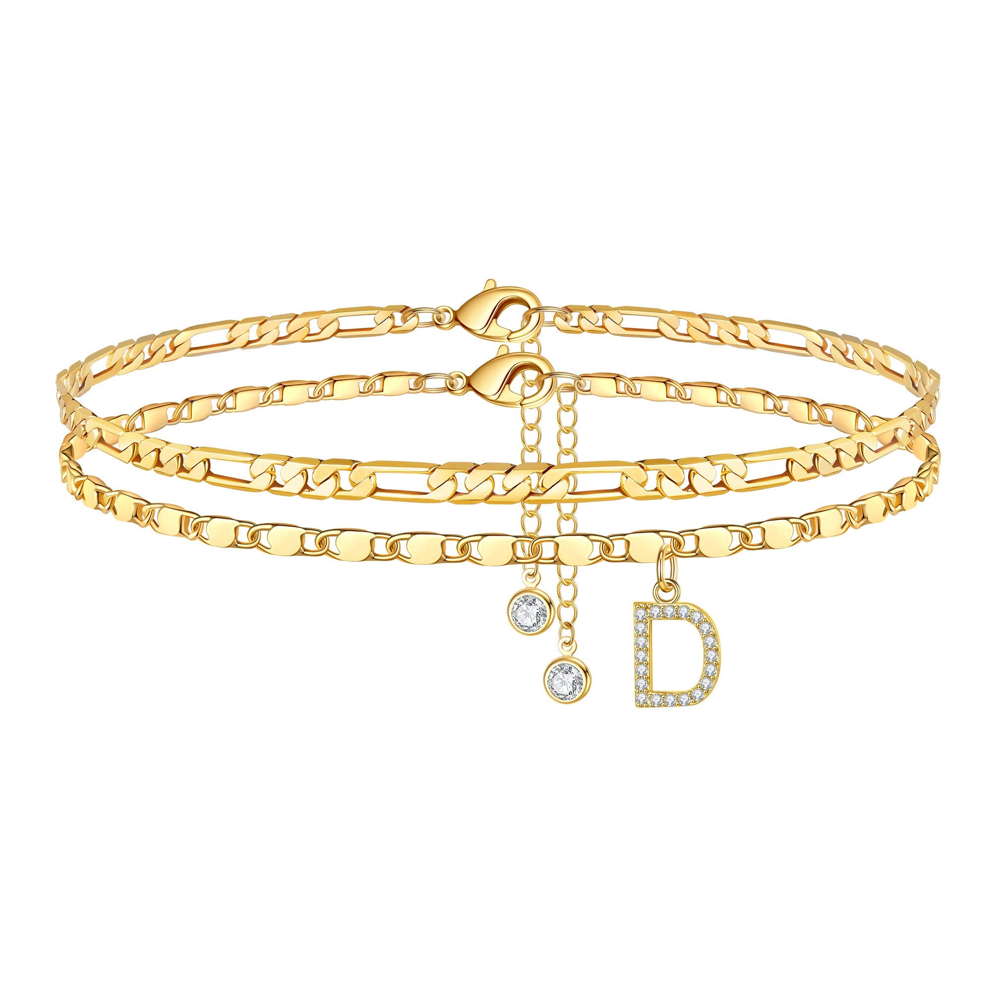 Gold Custom Initial Anklet