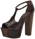 Jessica Simpson Women's Dany T-Strap Platform Sandal Wedge, Ganache,