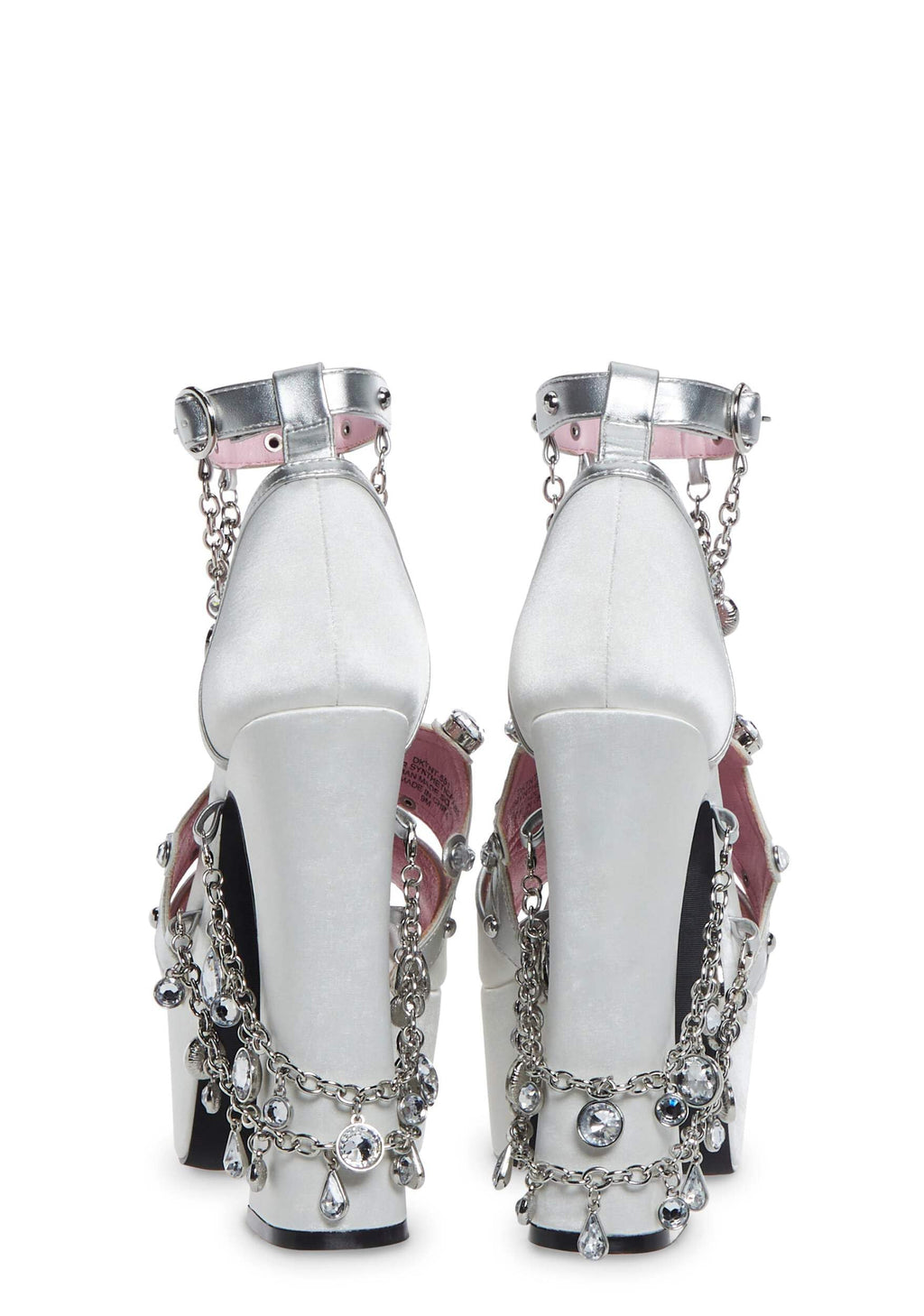 Dolls Kill Royal Charm Peep Toe Heels by Trickz N' Treatz, 6