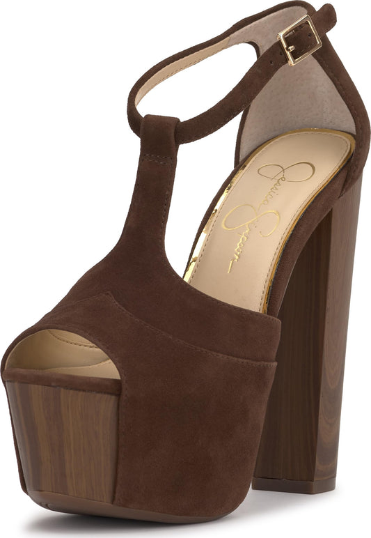 Jessica Simpson Women's Dany Sandal-Platform, Walnut, 11