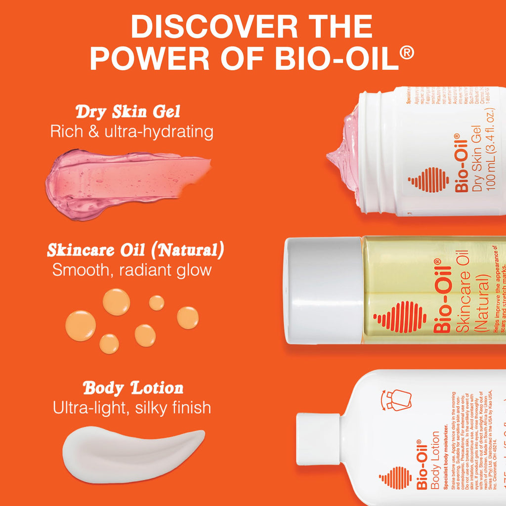 Bio-Oil Natural Skincare Oil Serum, Face and Body Moisturizer with Chamomile, Rosehip, and Lavender Oil, for Scars, Stretch Marks, Sensitive Skin, All Skin Types, 2 Oz